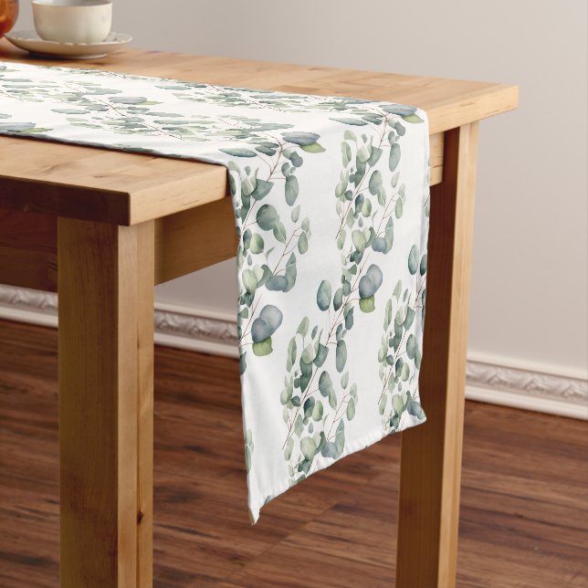 Elegant Eucalyptus Leaves Greenery Table Runner (In Situ)