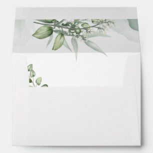 Elegant Eucalyptus Leaves Greenery Wedding Envelop Envelope