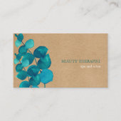 Elegant Eucalyptus Leaves Rustic Kraft Business Card (Front)