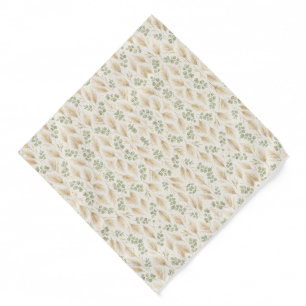 Elegant Eucalyptus & Pampas Grass Pocket Square Bandana