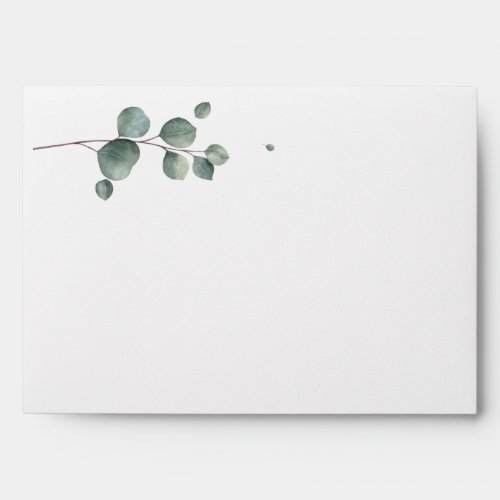 Elegant Eucalyptus Pre_Addressed Envelope