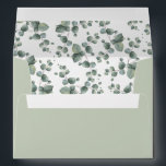 Elegant Eucalyptus Pre-Addressed Envelope<br><div class="desc">Elegant botanical watercolor eucalyptus design in the liner with green outside and your address information on the back lap. Personalize by using the fields provided or use the "Customize Further" function to adjust fonts,  sizes and,  spacing. If you need any help or additional colors please contact us.</div>