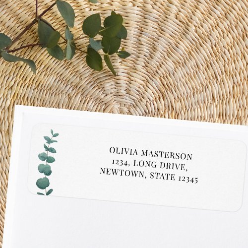 Elegant Eucalyptus Return Address Label