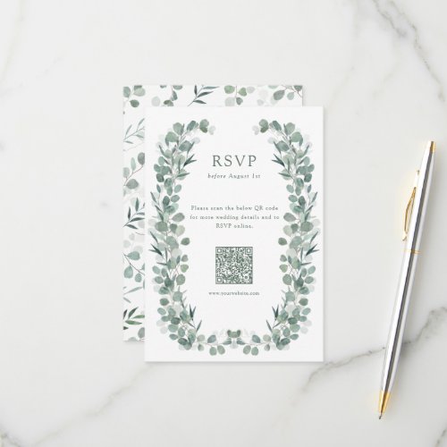 Elegant Eucalyptus RSVP Card