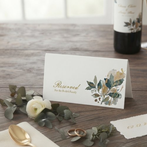 Elegant Eucalyptus Sage Greenery Vintage chic Table Tent