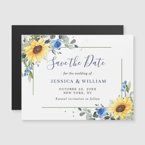 Elegant Eucalyptus Save the Date Magnetic Card