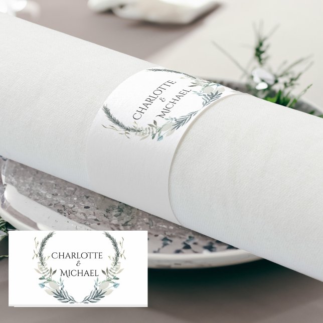 Elegant Eucalyptus Serviette Napkin Bands (Creator Uploaded)