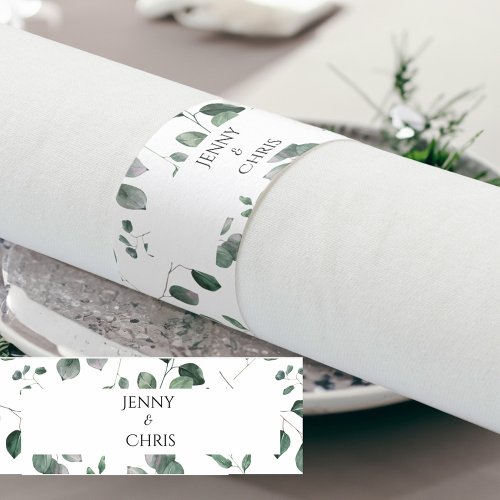 Elegant Eucalyptus Serviette Napkin Bands