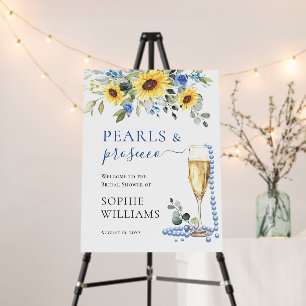 Elegant Eucalyptus Sunflower Bridal Shower Welcome Foam Board