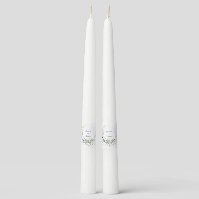 elegant eucalyptus taper candle (Front)