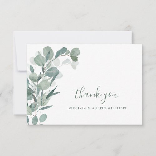 Elegant Eucalyptus Thank You Card