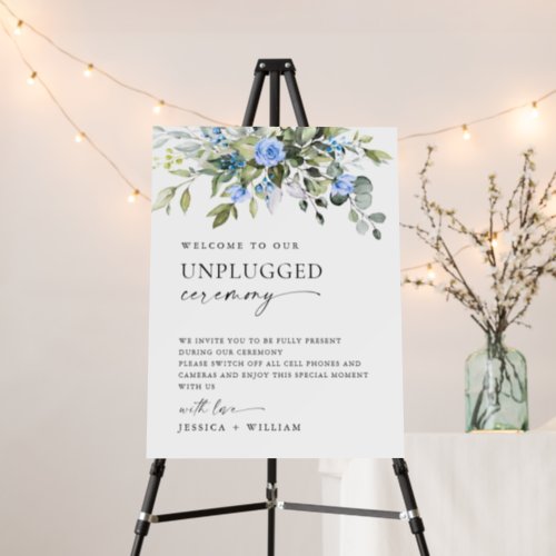 Elegant Eucalyptus Unplugged Wedding Ceremony Foam Board