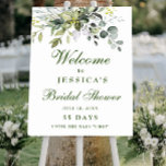 Elegant Eucalyptus Watercolor Bridal Shower Foam Board<br><div class="desc">Elegant Eucalyptus Watercolor Bridal Shower Poster.</div>
