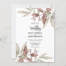 Elegant Eucalyptus Watercolor Budget Wedding