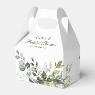 Elegant Eucalyptus Watercolor Greenery  Favor Boxes