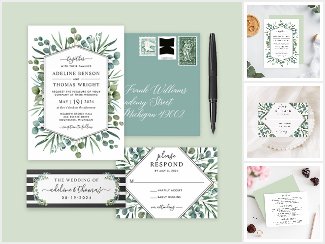 Elegant Eucalyptus Watercolor Greenery Wedding