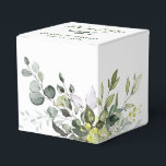 Elegant Eucalyptus Watercolor Greenery Wedding Favor Boxes<br><div class="desc">Say thank you to wedding, birthday, and corporate event guests with customized favor boxes. Make your guests feel special with these one-of-a-kind favor boxes! For further customization, please click the "customize further" link and use our design tool to modify this template. If you need help or matching items, please contact...</div>