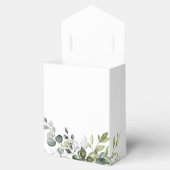 Elegant Eucalyptus Watercolor Greenery Wedding Favor Boxes (Opened)