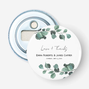 Elegant Eucalyptus Wedding Bottle Opener