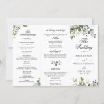 Elegant Eucalyptus Wedding Ceremony Program<br><div class="desc">For further customization,  please click the "customize further" link. If you need help,  contact me please.</div>