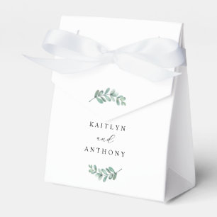 Elegant Eucalyptus Wedding Favor Boxes