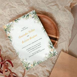 Elegant Eucalyptus Wedding Invitation