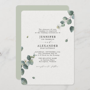 Elegant Eucalyptus Wedding Invitation