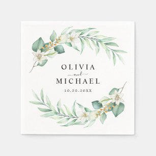 Elegant Eucalyptus Wedding Napkins