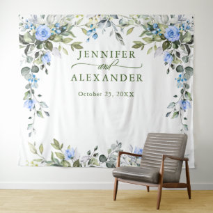 Elegant Eucalyptus Wedding Photo Booth Backdrop