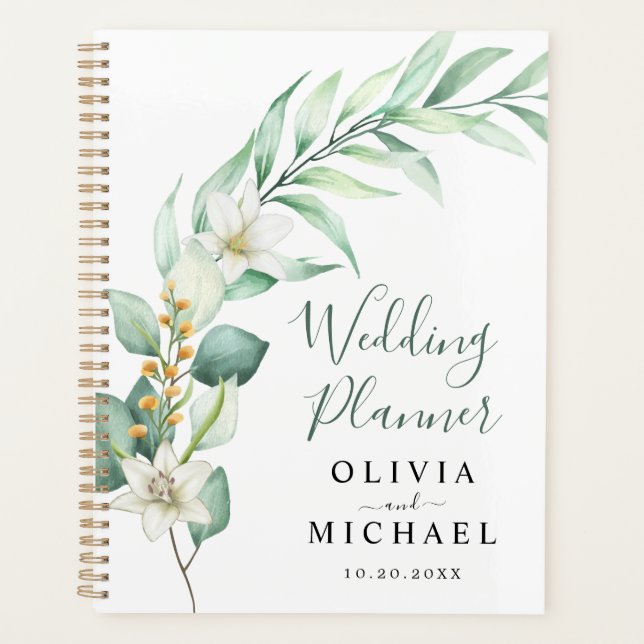 Elegant Eucalyptus Wedding Planner (Front)