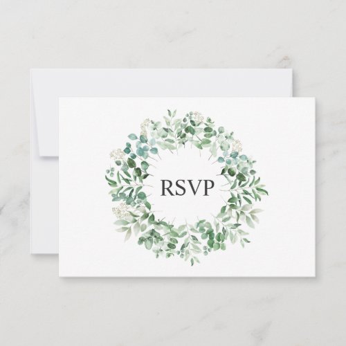 Elegant Eucalyptus wedding RSVP Card
