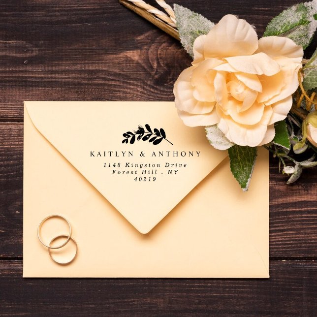 Elegant Eucalyptus Wedding Self-inking Stamp (Creator Uploaded)