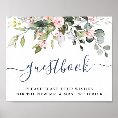 Elegant Eucalyptus Wedding Sign Our Guestbook