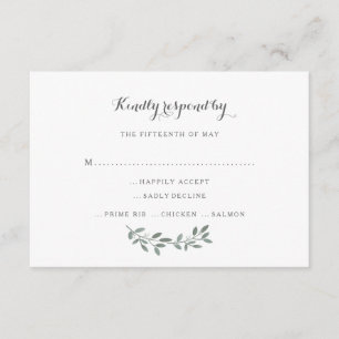 Elegant Eucalyptus Wedding Suite Response RSVP
