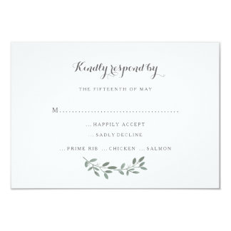 Elegant Eucalyptus Wedding Suite Response RSVP Card