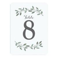 Elegant Eucalyptus Wedding Suite Table Numbers