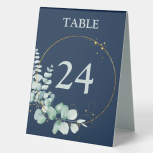 Elegant Eucalyptus Wedding Table Tent