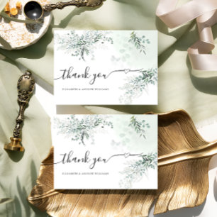 Elegant Eucalyptus Wedding Thank You Card