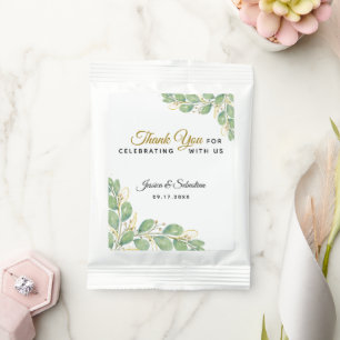 Elegant Eucalyptus Wedding Thank You Favors Hot Chocolate Drink Mix