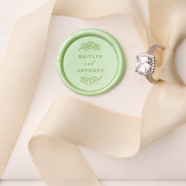 Elegant Eucalyptus Wedding Wax Seal Stamp (Insitu (Wedding))