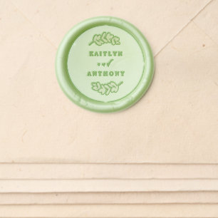 Elegant Eucalyptus Wedding Wax Seal Sticker