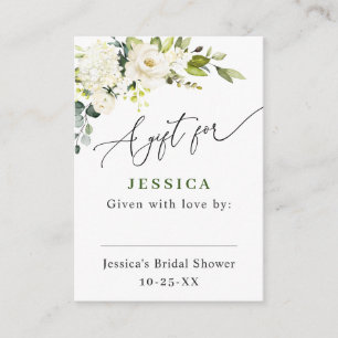 Elegant Eucalyptus White Roses Display Shower Encl Enclosure Card