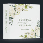 Elegant Eucalyptus White Roses Floral Wedding 3 Ring Binder<br><div class="desc">Elegant Eucalyptus White Roses Floral Wedding 3 ring binder.</div>