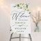 Elegant Eucalyptus White Roses Wedding Welcome