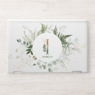 Elegant Eucalyptus Wreath Letter I HP Laptop Skin