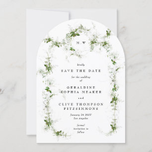 Elegant Eucalyptus Wreath Monogram Wedding Arch Save The Date