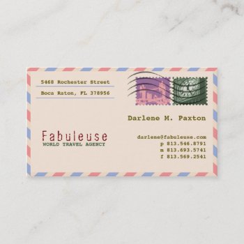 Elegant European Travel Business Card by envisager at Zazzle