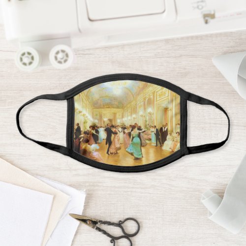 Elegant Evening Dancers in the Palace Ballroom Face Mask