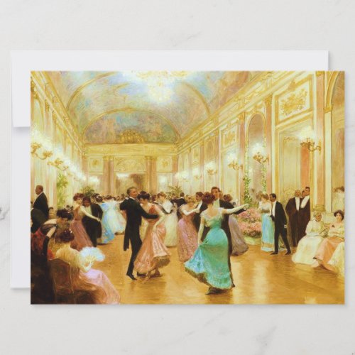 Elegant Evening Dancing at the Palace Ball Card