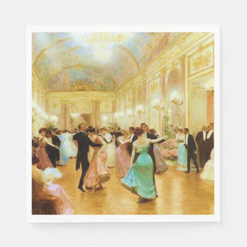 Elegant Evening Dancing at the Palace Ball Napkins